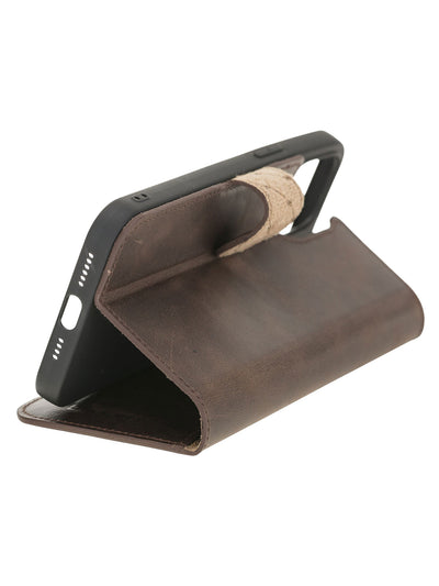 Plånboksfodral i äkta läder för Apple iPhone 12 Pro Max från Bouletta - Vinatge Brun #color_vintage-brun