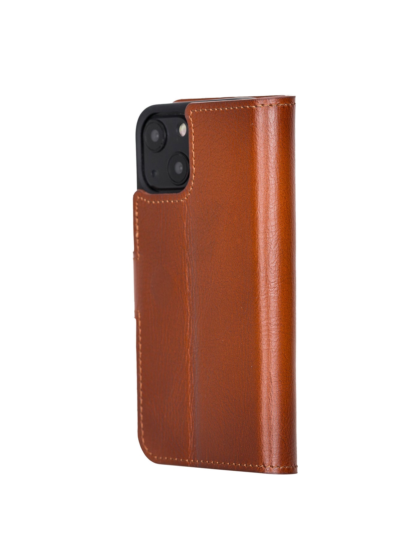Plånboksfodral i äkta läder för Apple iPhone 13 från Bouletta - Konjak Brun #color_konjak-brun