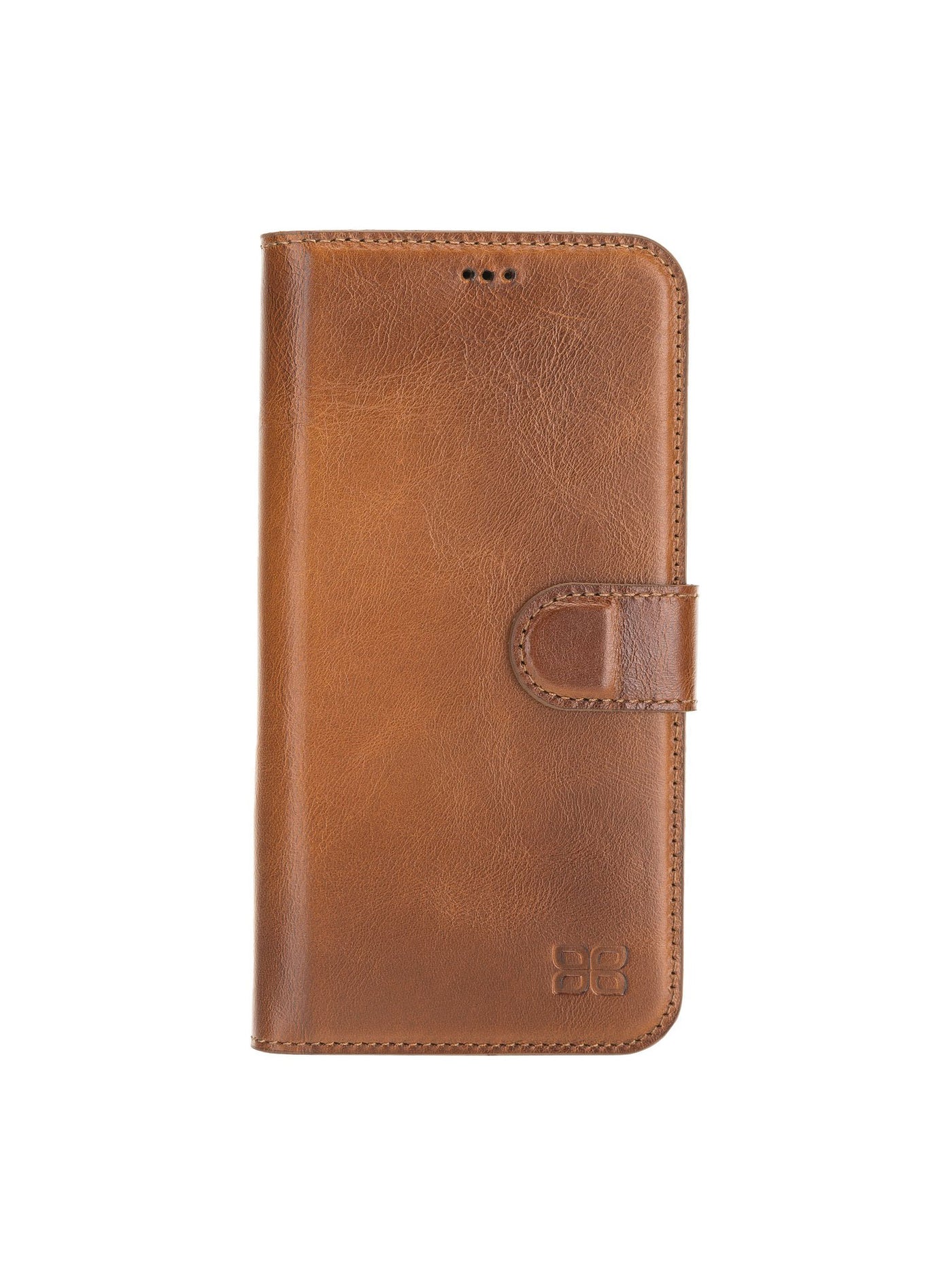 Plånboksfodral i äkta läder för Apple iPhone 13 Pro Max från Bouletta - Konjak Brun #color_konjak-brun