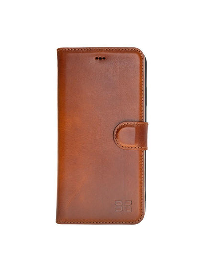 Plånboksfodral i äkta läder för Apple iPhone XS Max från Bouletta - Konjak Brun #color_konjak-brun