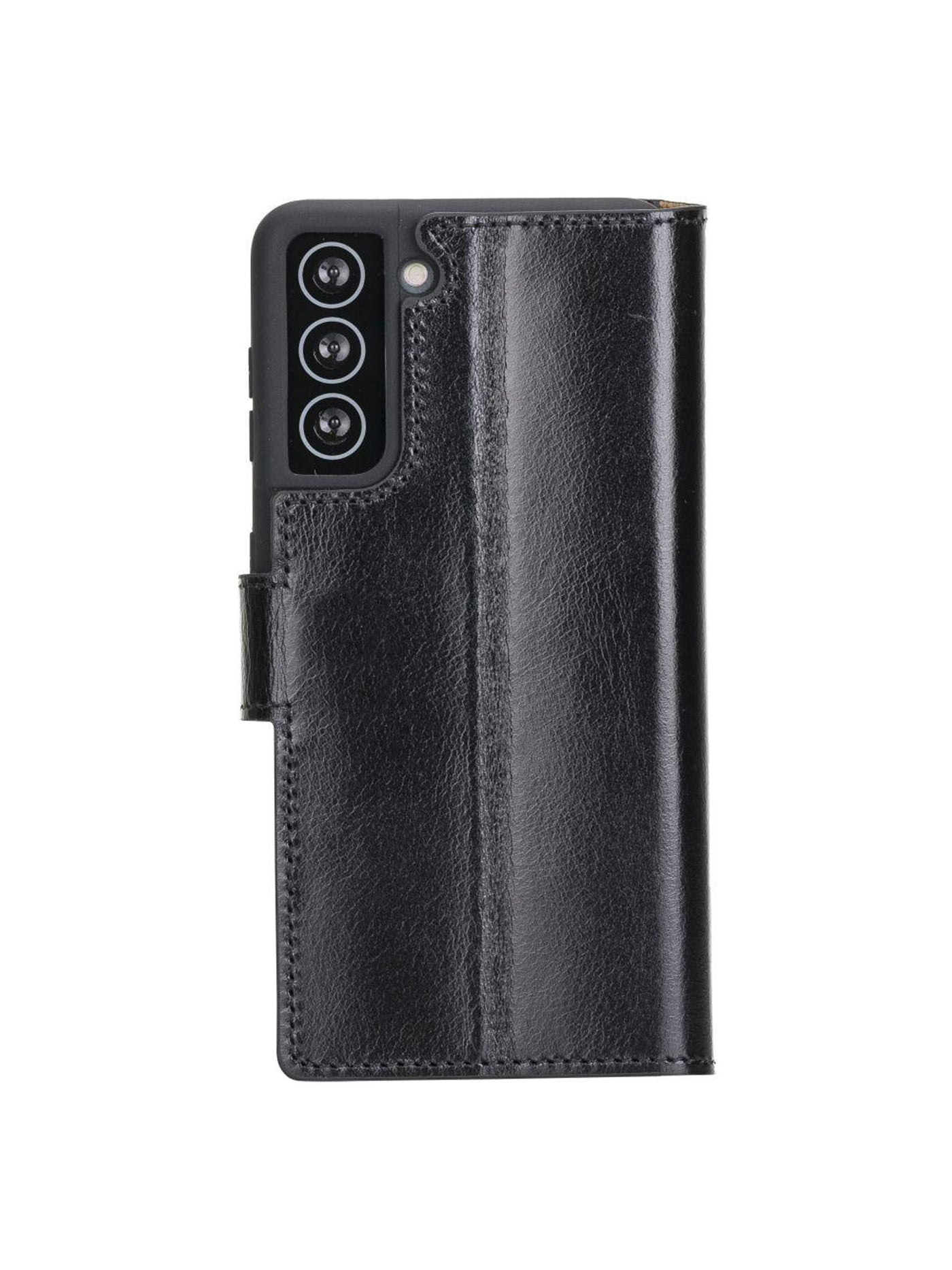 Plånboksfodral i äkta läder för Samsung Galaxy S21 från Bouletta - Svart #color_svart