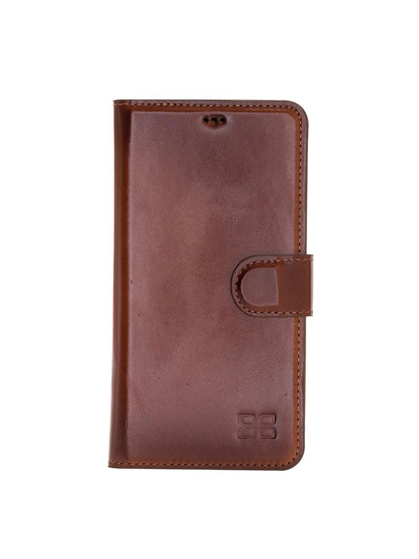 Plånboksfodral med avtagbart magnetskal i äkta läder för Apple iPhone 11 från Bouletta Jersey- Konjak Brun #color_konjak-brun