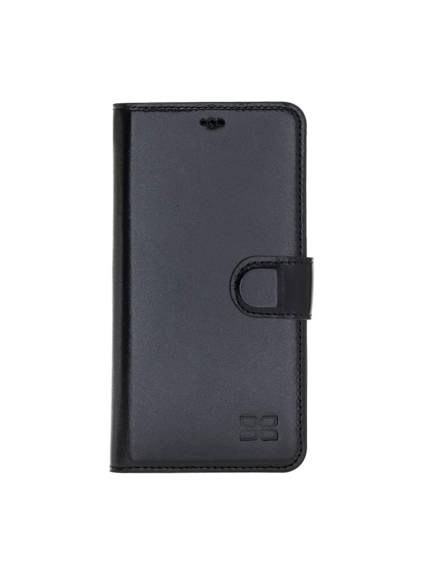 Plånboksfodral med avtagbart magnetskal i äkta läder för Apple iPhone 11 från Bouletta Jersey- Svart #color_svart