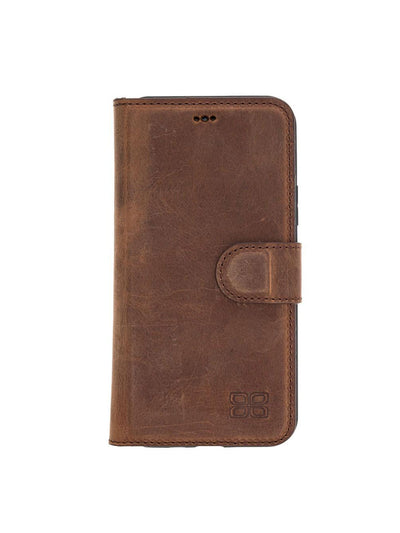Plånboksfodral med avtagbart magnetskal i äkta läder för Apple iPhone 11 Pro från Bouletta Alpina- Antik-brun#color_antik-brun