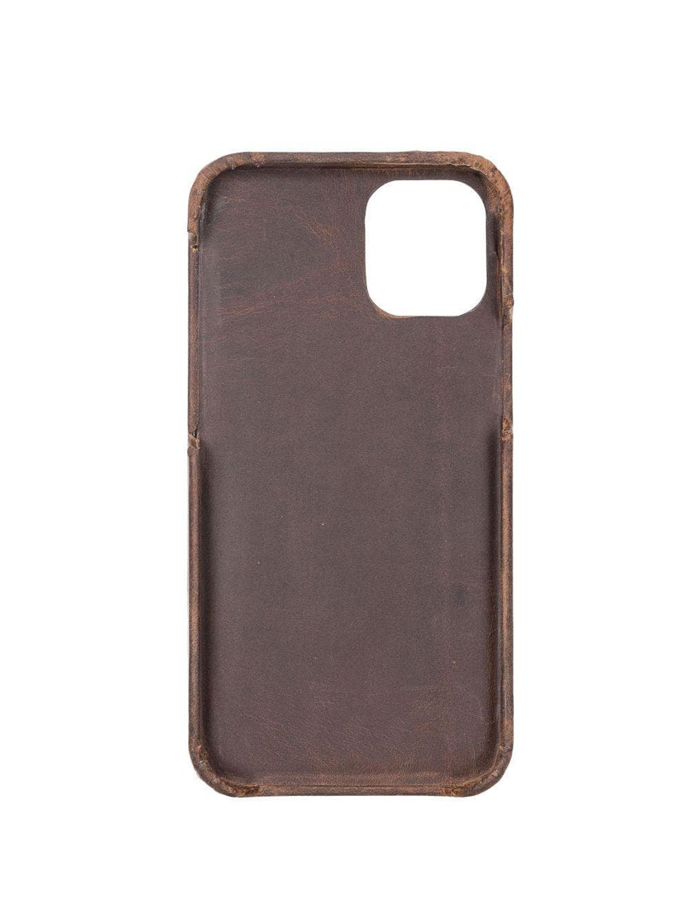 Plånboksfodral med avtagbart magnetskal i äkta läder för Apple iPhone 12 MINI från Bouletta Jersey- Antik Brun #color_antik-brun
