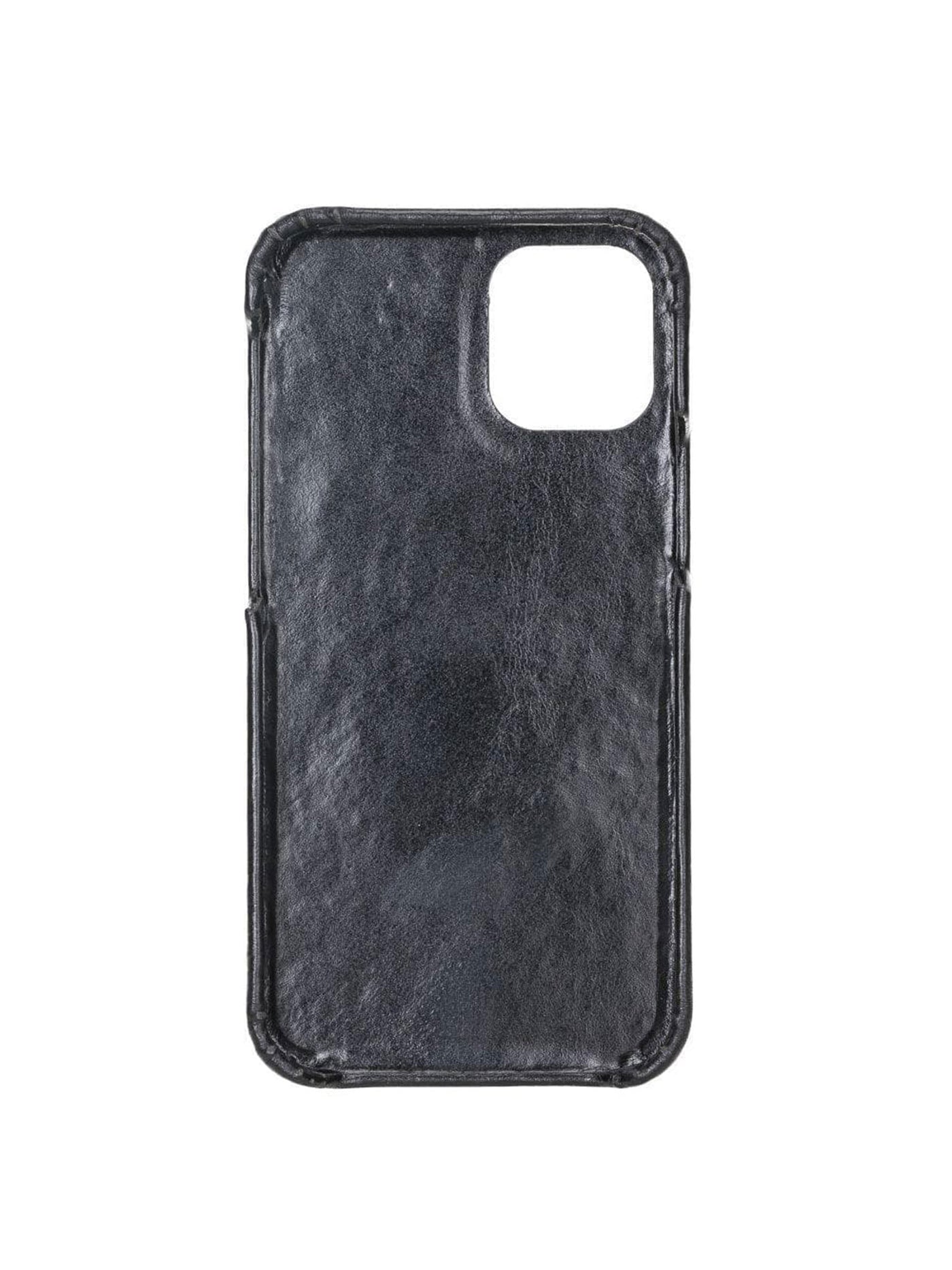 Plånboksfodral med avtagbart magnetskal i äkta läder för Apple iPhone 12 MINI från Bouletta Jersey- Svart #color_svart