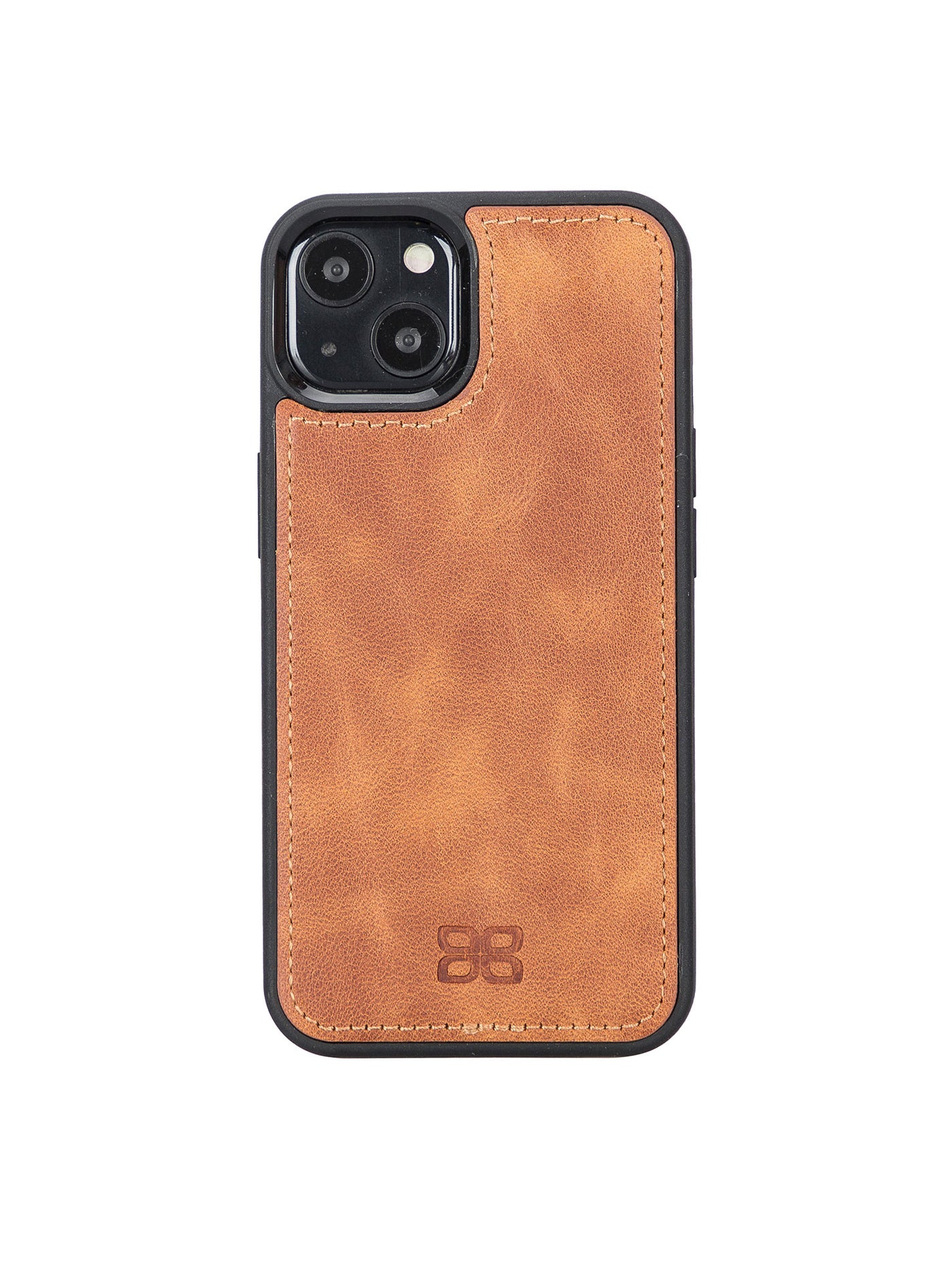 Plånboksfodral med avtagbart magnetskal i äkta läder för Apple iPhone 13 Bouletta Alpina- Guld-brun #color_guld-brun
