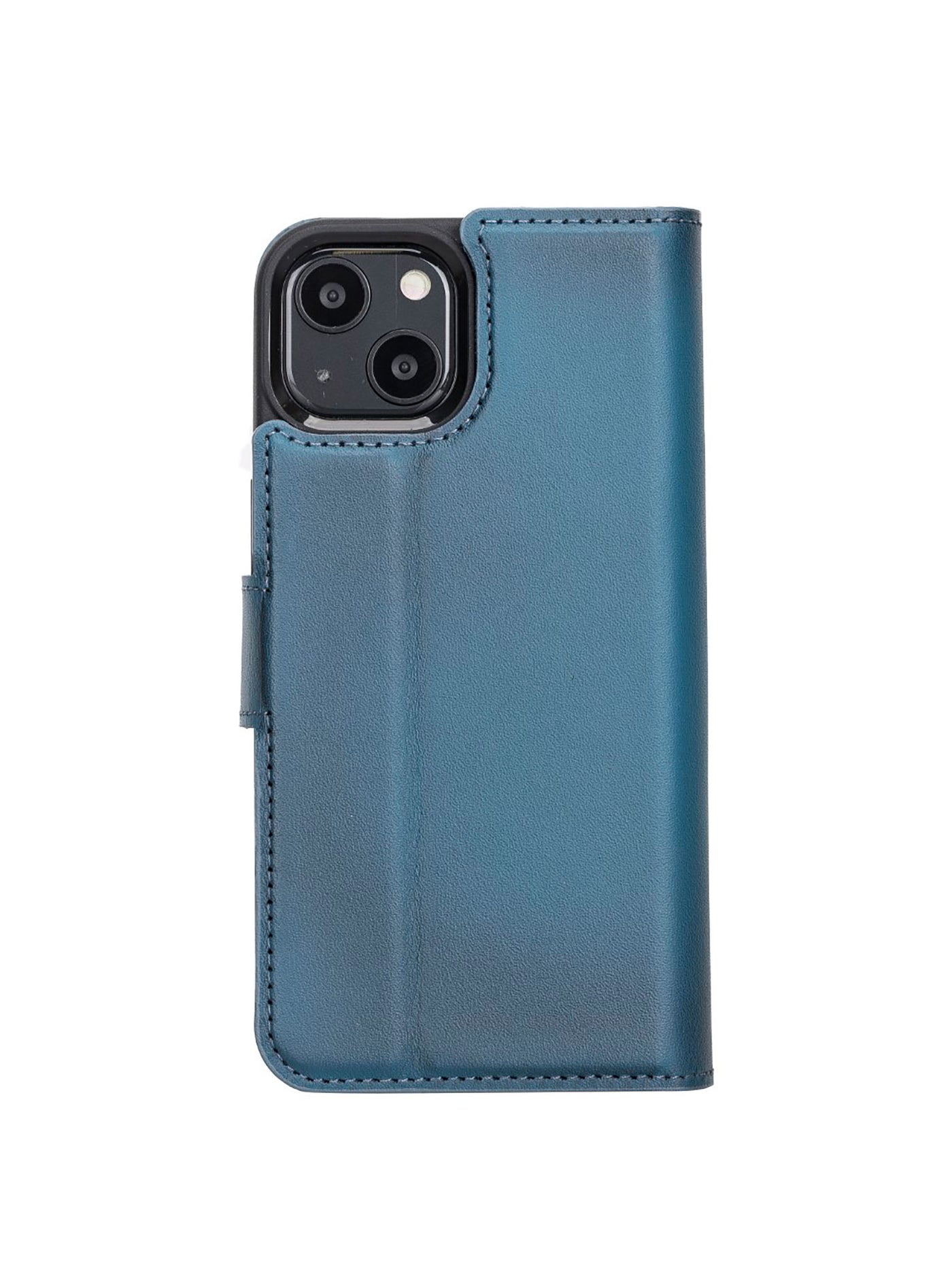 Plånboksfodral med avtagbart magnetskal i äkta läder för Apple iPhone 13 Bouletta Alpina- Navy #color_navy