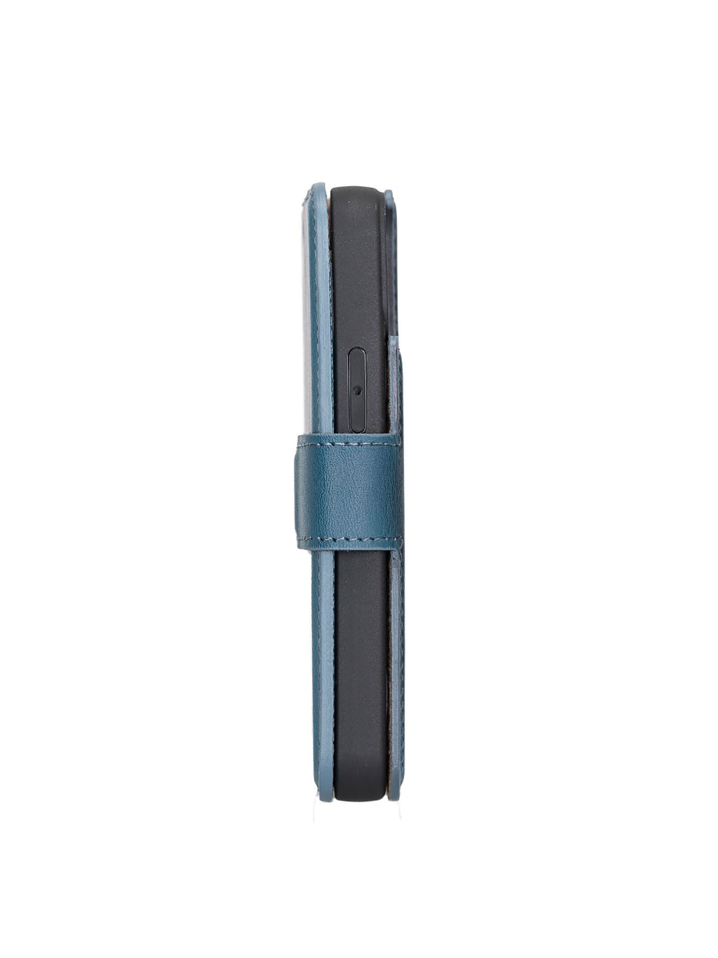 Plånboksfodral med avtagbart magnetskal i äkta läder för Apple iPhone 13 MINI Bouletta Alpina- Navy #color_navy