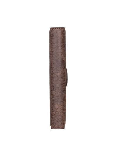 Plånboksfodral med avtagbart magnetskal i äkta läder för Apple iPhone 13 MINI Bouletta Alpina- Vintage-brun #color_vintage-brun
