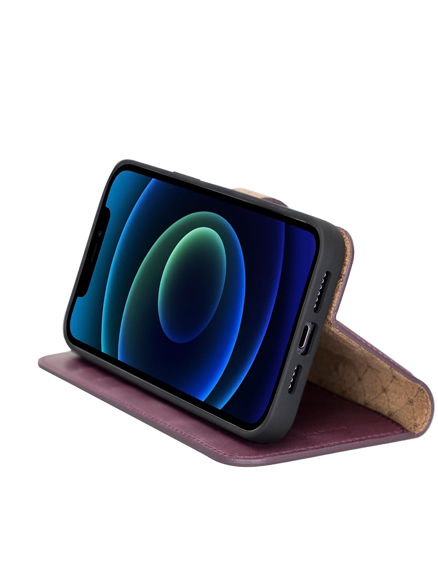 Plånboksfodral med avtagbart magnetskal i äkta läder för Apple iPhone 13 Pro Max Bouletta Alpina- Lavendel-Lila #color_lavendel-lila