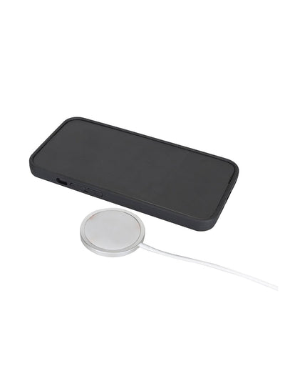 Plånboksfodral med avtagbart magnetskal i äkta läder för Apple iPhone 13 Pro från Bouletta Alpina- Svart #color_svart