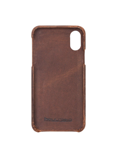Plånboksfodral med avtagbart magnetskal i äkta läder för Apple iPhone X XS 10 från Bouletta Jersey- Antikl Brun #color_antik-brun