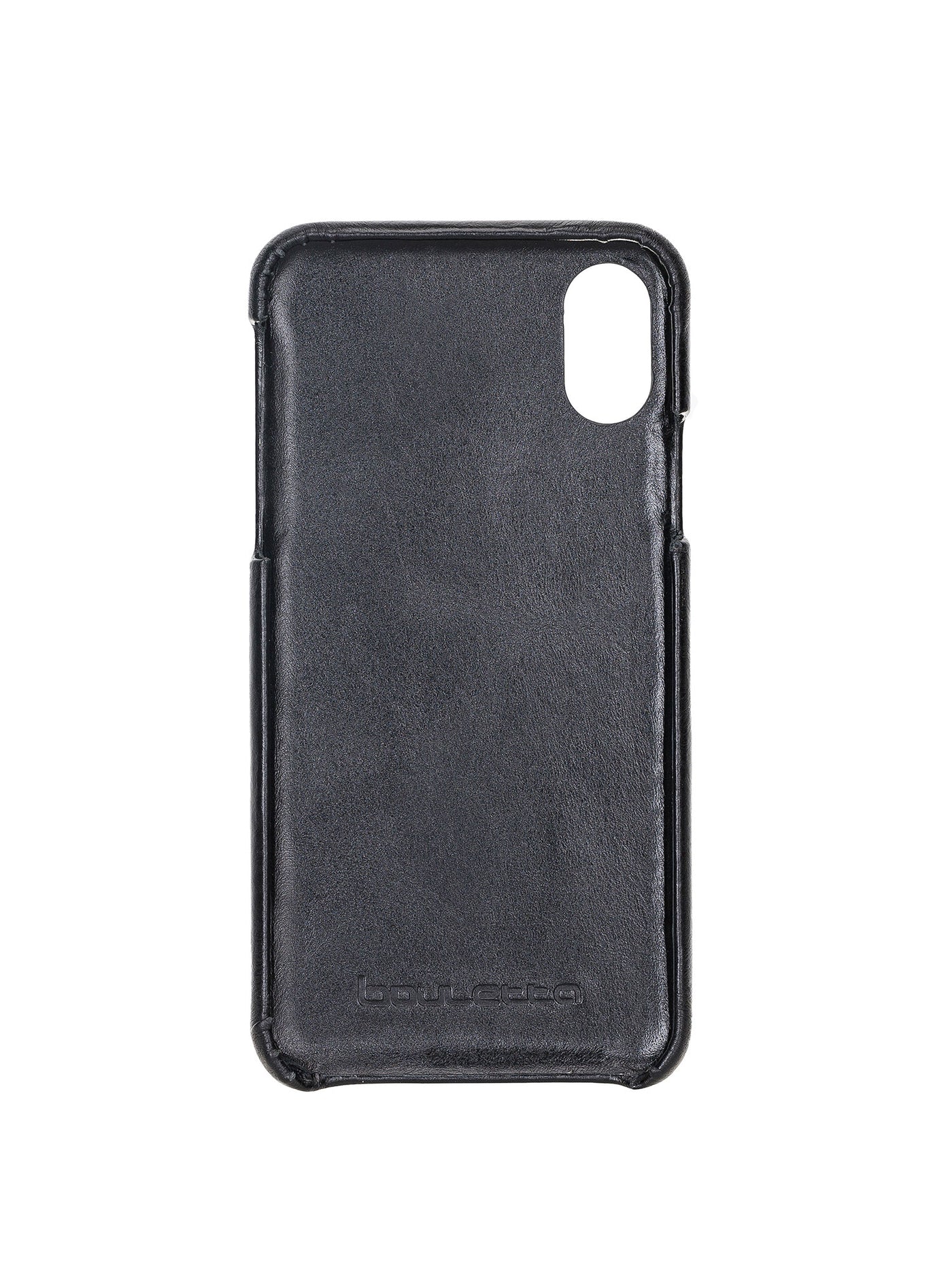 Plånboksfodral med avtagbart magnetskal i äkta läder för Apple iPhone X XS 10 från Bouletta Jersey- Svart #color_svart
