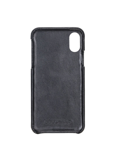 Plånboksfodral med avtagbart magnetskal i äkta läder för Apple iPhone X XS 10 från Bouletta Jersey- Svart #color_svart