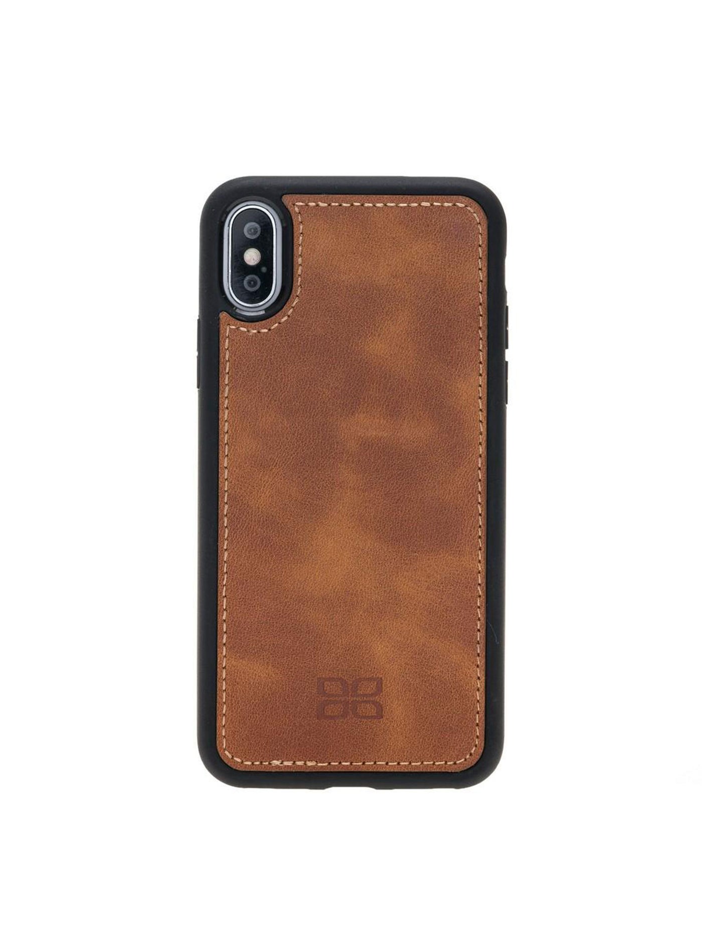 Plånboksfodral med avtagbart magnetskal i äkta läder för Apple iPhone XS MAX från Bouletta Alpina- Guld Brun #color_guld-brun
