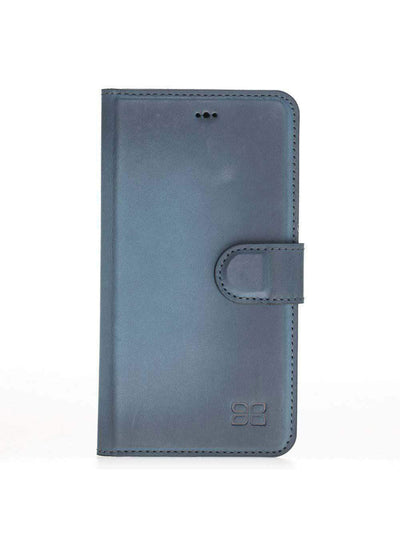 Plånboksfodral med avtagbart magnetskal i äkta läder för Apple iPhone XS MAX från Bouletta Alpina- Navy #color_navy