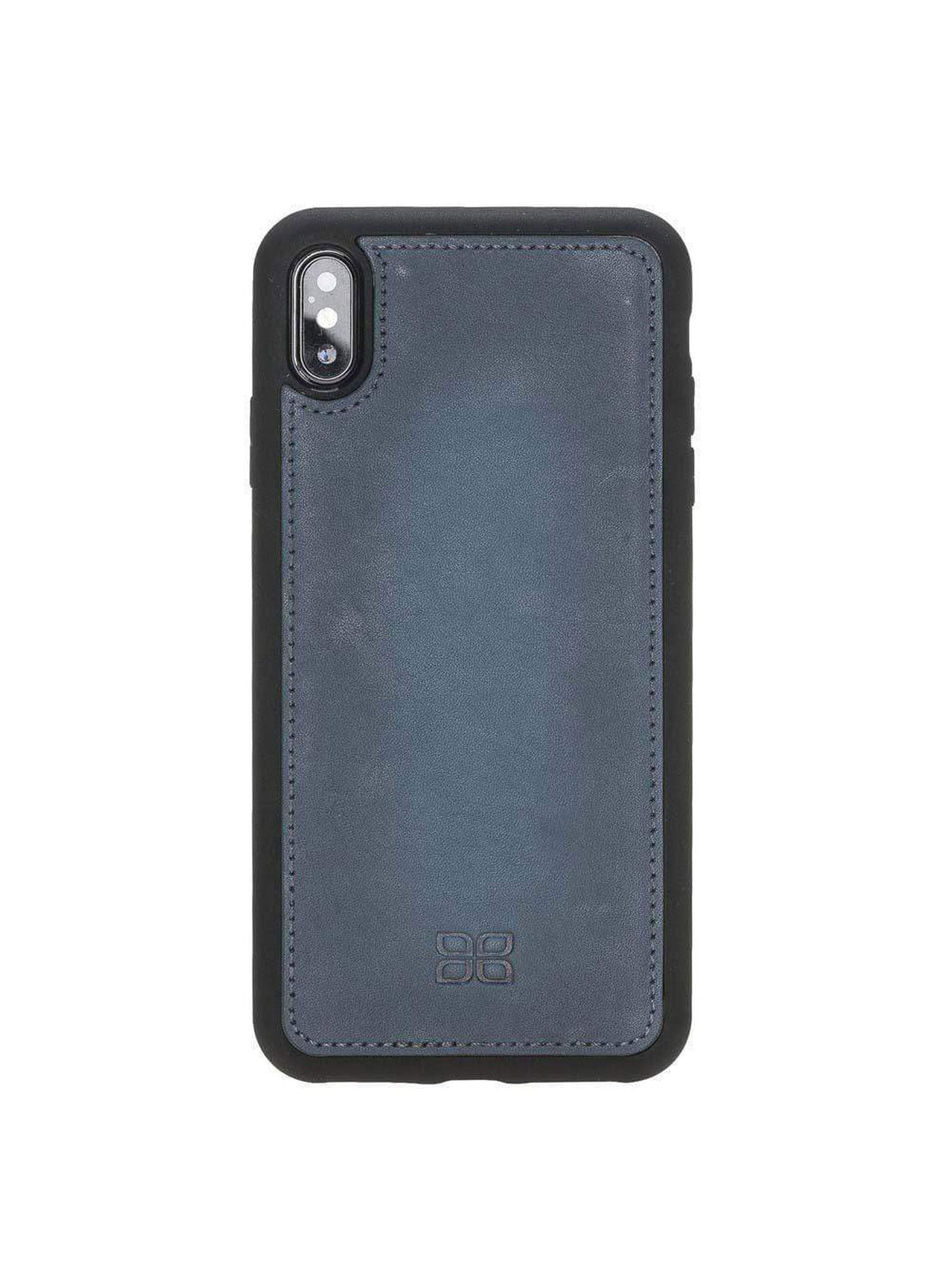 Plånboksfodral med avtagbart magnetskal i äkta läder för Apple iPhone XS MAX från Bouletta Alpina- Navy #color_navy