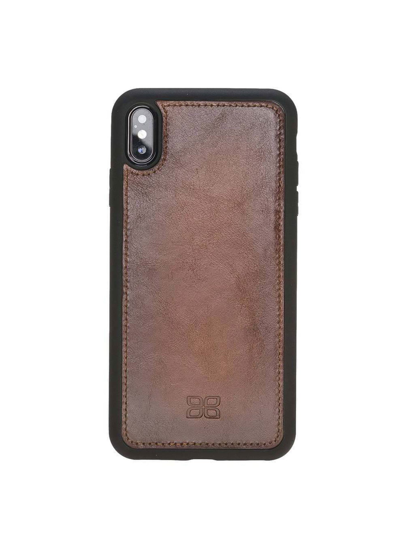 Plånboksfodral med avtagbart magnetskal i äkta läder för Apple iPhone XS MAX från Bouletta Alpina- Konjak Brun #color_konjak-brun
