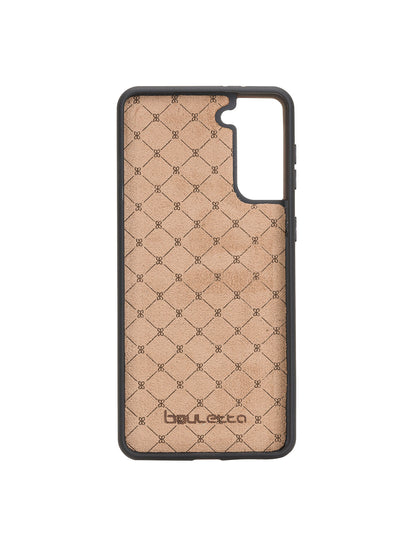 Plånboksfodral med avtagbart magnetskal i äkta läder för Samsung Galaxy S21 Plus från Bouletta Alpina- Konjak-brun#color_konjak-brun