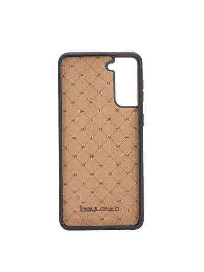 Plånboksfodral med avtagbart magnetskal i äkta läder för Samsung Galaxy S21 Plus från Bouletta Alpina- Svart #color_svart