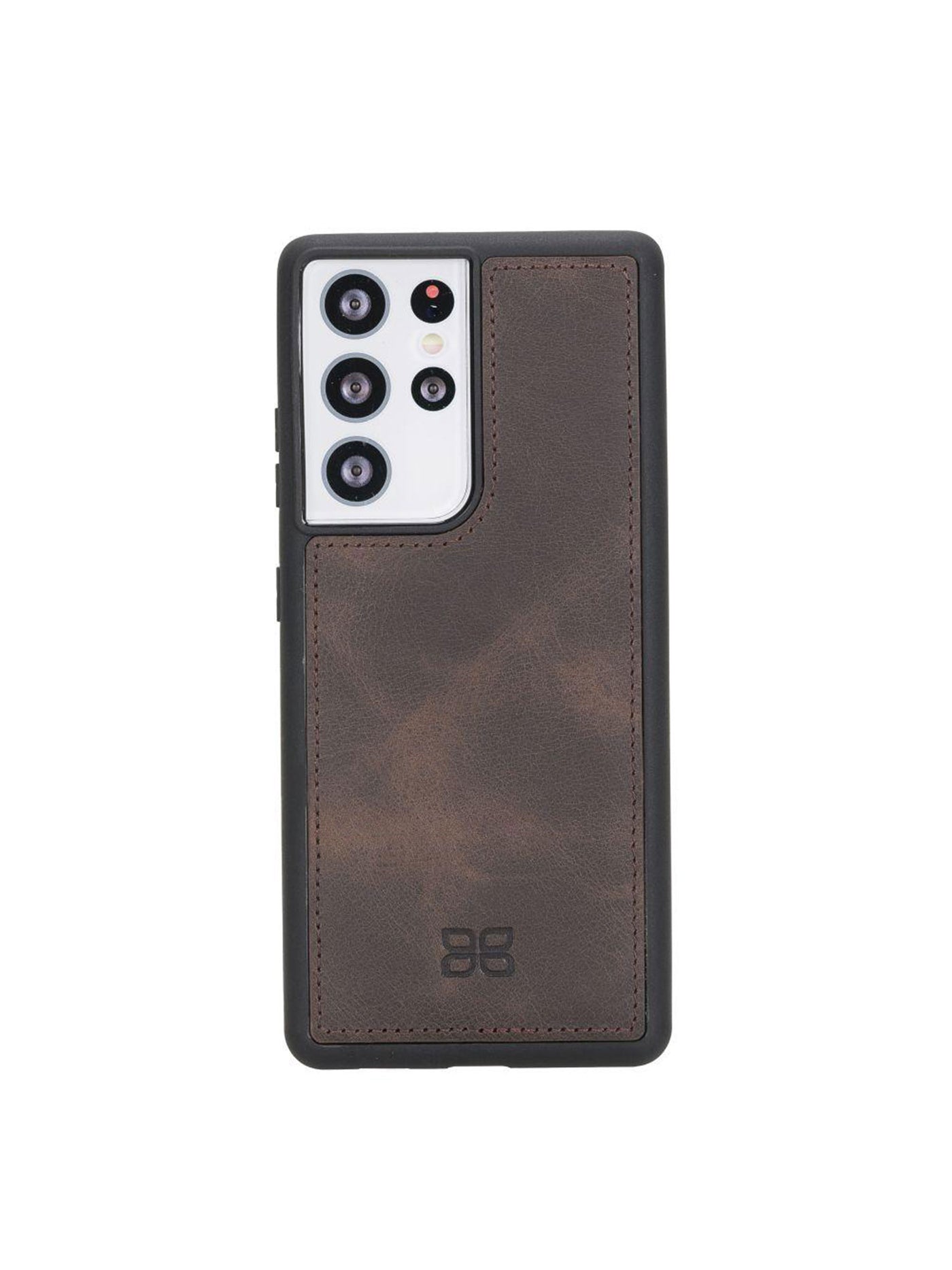 Plånboksfodral med avtagbart magnetskal i äkta läder för Samsung Galaxy S21 ultra från Bouletta Alpina- Vintage Brun #color_vintage-brun
