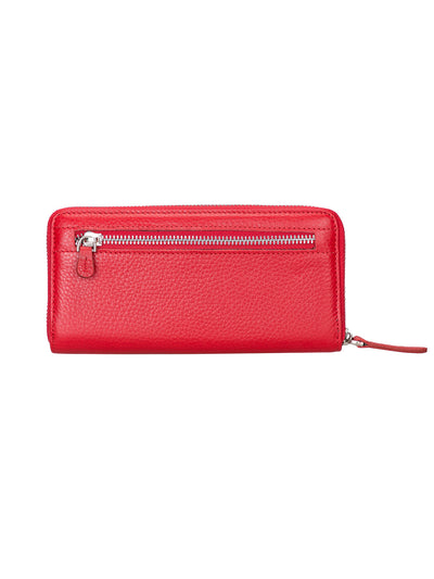 Tiago Plånbok med korthållare i äkta läder från Bouletta-Floater Scarlet #color_floater-scarlet