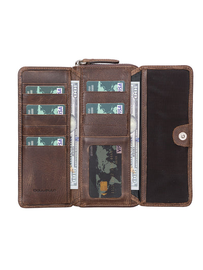 Tiago Plånbok med korthållare i äkta läder från Bouletta-vintage Brun #color_vintage-brun
