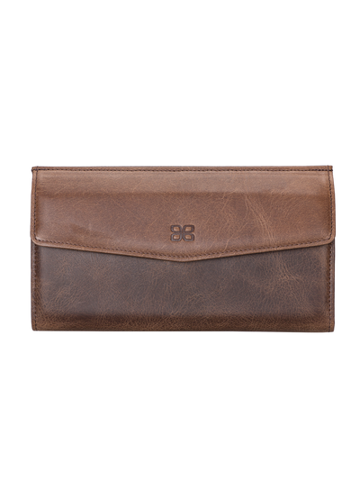 Vince universell plånbok med plats för mobiltelefon Pouch Walle i äkta läder från Bouletta Vintage-Brun #color_vintage-brun